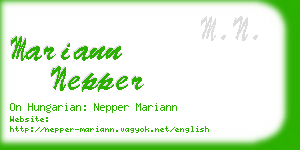 mariann nepper business card
